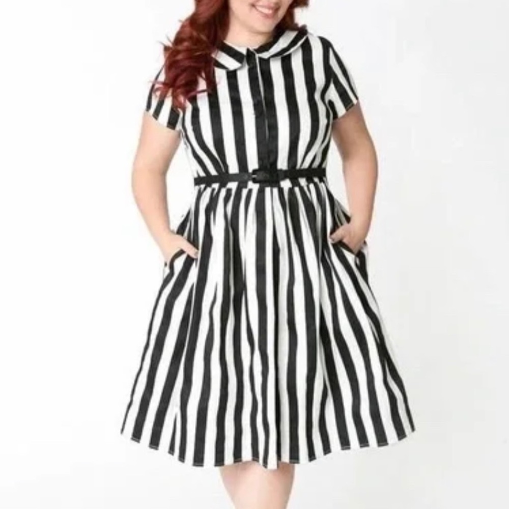 Unique Vintage Striped Dress